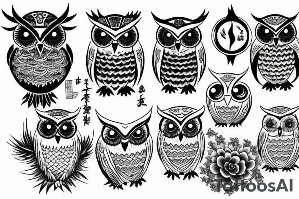 owl wisdom tattoo idea