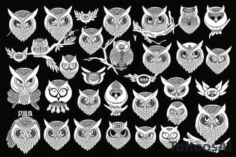 owl wisdom tattoo idea