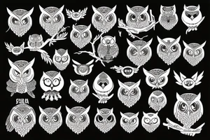 owl wisdom tattoo idea