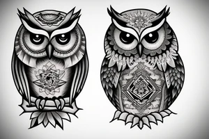 owl wisdom tattoo idea