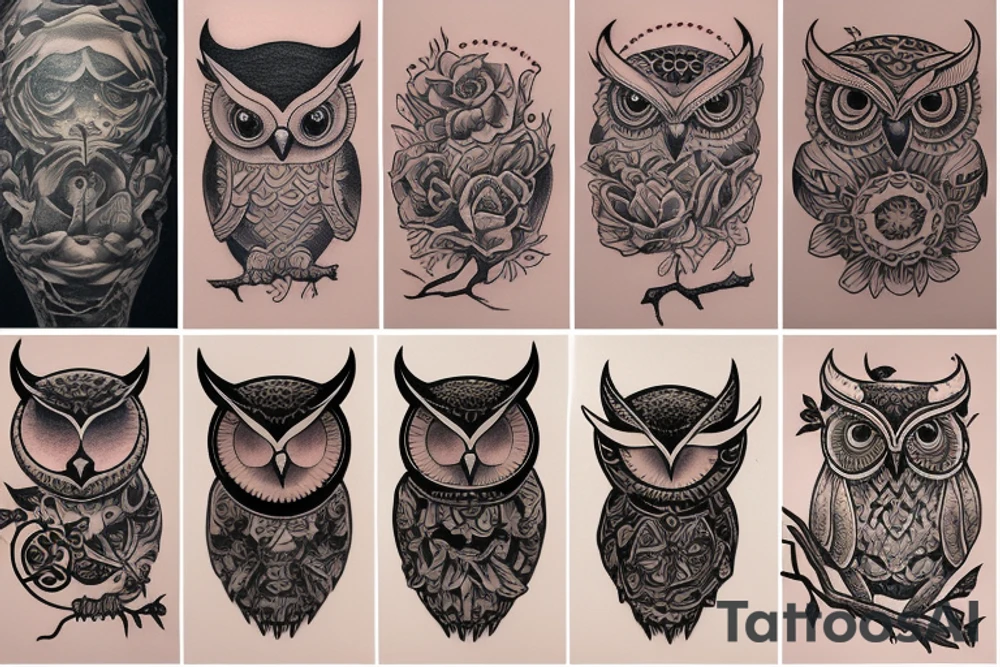 owl wisdom tattoo idea