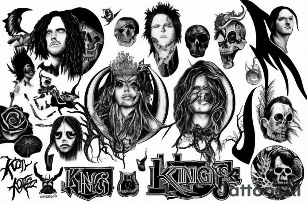 Kings of Leon album cover, korn follow the leader album cover, moon tooth symbol tattoo idea