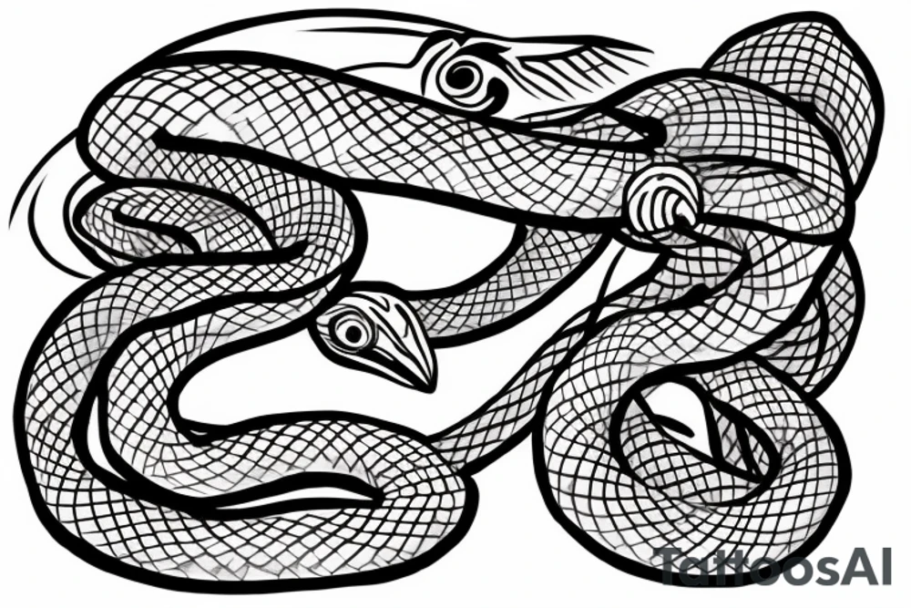 Snake on forearm tattoo idea