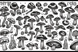 Psychedelic mushroom warrior tattoo idea