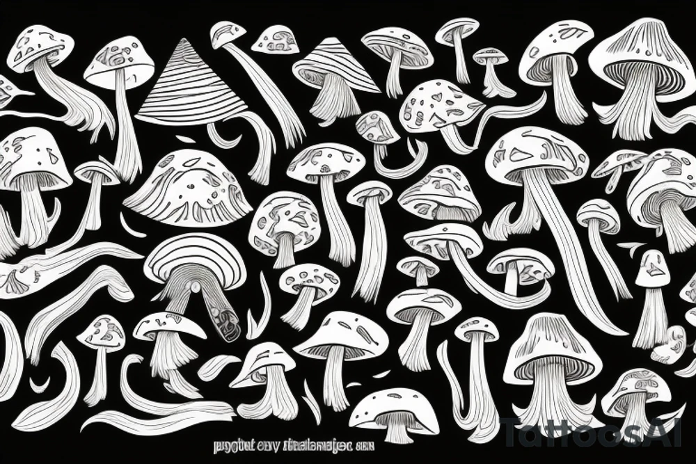 Psychedelic mushroom warrior tattoo idea