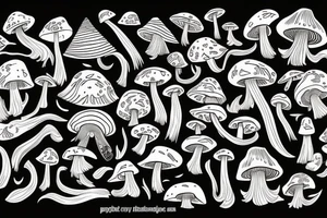 Psychedelic mushroom warrior tattoo idea