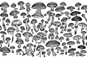 Psychedelic mushroom warrior tattoo idea