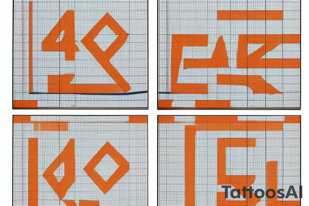 Hockey sticks with 4 quadrants. 

In the left quadrant, Montreal Canadiens logo, in the bottom quadrant "CA:CH:IN:DE:FR:UK:EE" with a small airplane next to it, in the right quadrant a glass of orange juice with "DYJ" written on it, and in the top quadrant, a skyline with mountains, stars and forest tattoo idea