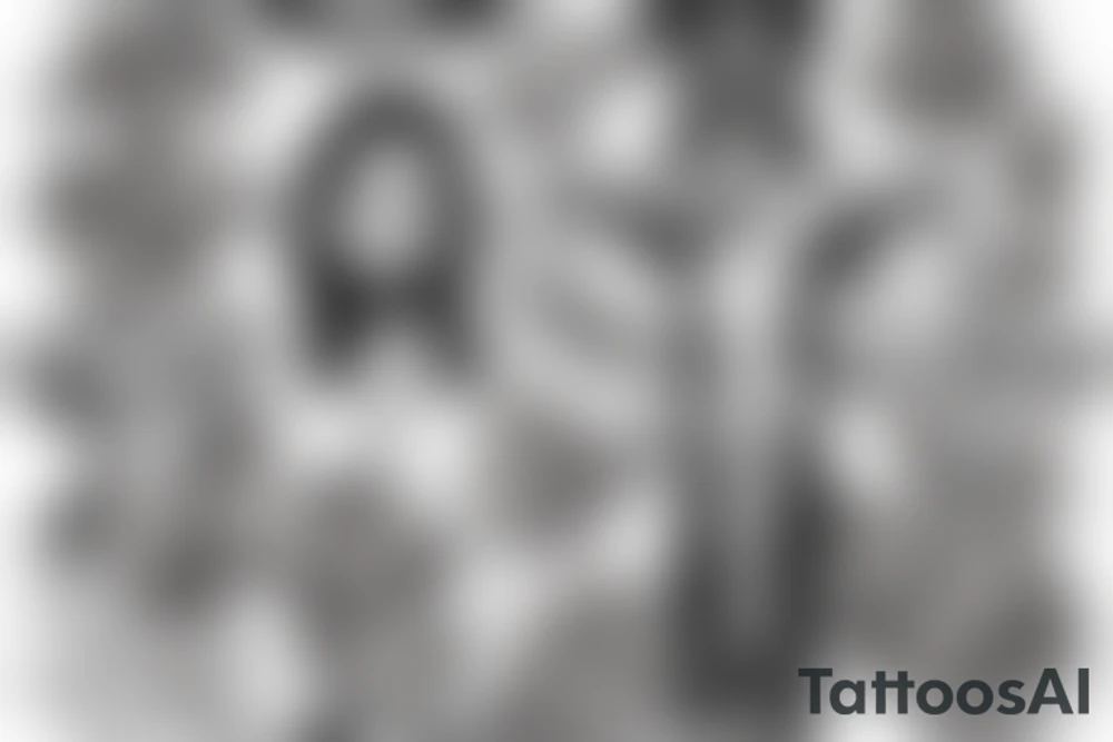 Jesus carring cross tattoo idea