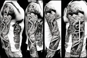Jesus carring cross tattoo idea