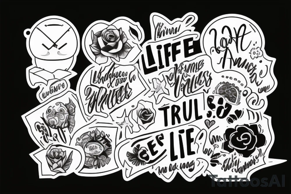 Life struggles ,goals achieved tattoo idea