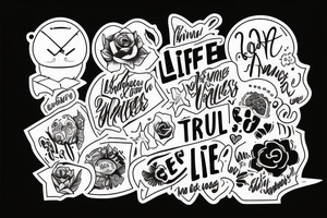 Life struggles ,goals achieved tattoo idea