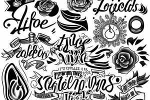 Life struggles ,goals achieved tattoo idea