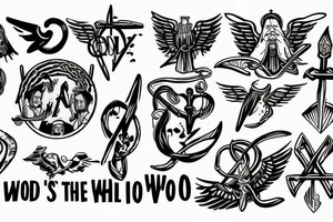 I heard the voice of the Lord, saying, Whom shall I send, and who will go for us? Then said I, Here am I; send me. With a trident tattoo idea
