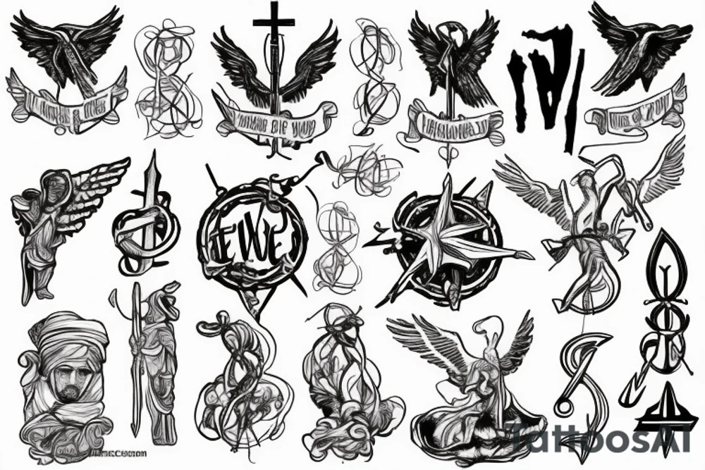I heard the voice of the Lord, saying, Whom shall I send, and who will go for us? Then said I, Here am I; send me. With a trident tattoo idea