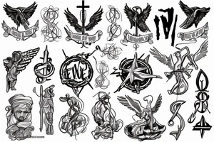 I heard the voice of the Lord, saying, Whom shall I send, and who will go for us? Then said I, Here am I; send me. With a trident tattoo idea