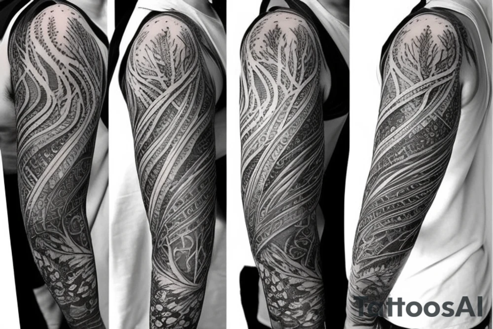 create a shoulder tattoo that includes a raven and the tree of life tattoo idea