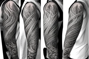 create a shoulder tattoo that includes a raven and the tree of life tattoo idea