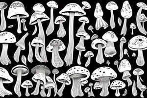 Mystic mushroom Forrest tattoo idea