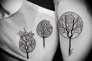 trees, nature, grass tattoo idea