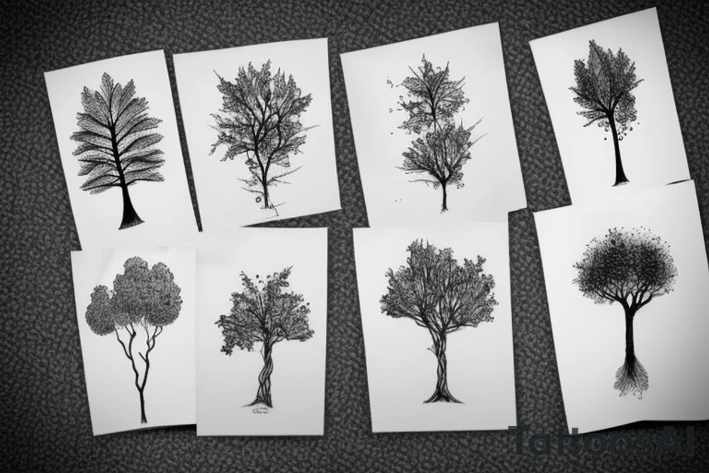 trees, nature, grass tattoo idea