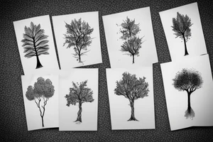 trees, nature, grass tattoo idea