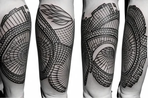 A minimalist electric guitar tattoo idea