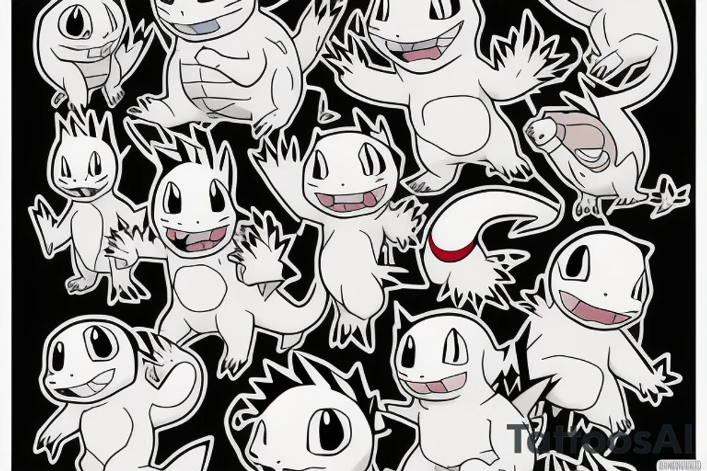 Charmander pokemon in a samuari suit tattoo idea