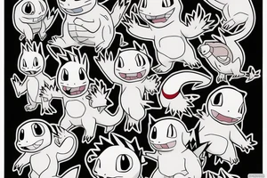 Charmander pokemon in a samuari suit tattoo idea