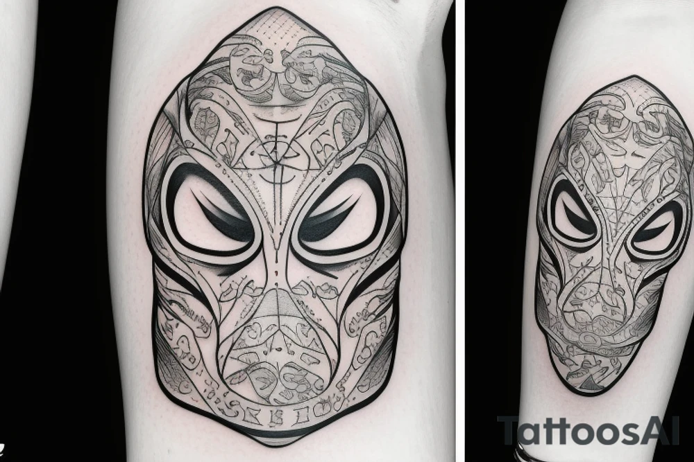 robber mask tattoo idea