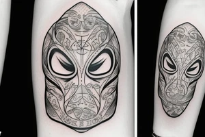 robber mask tattoo idea