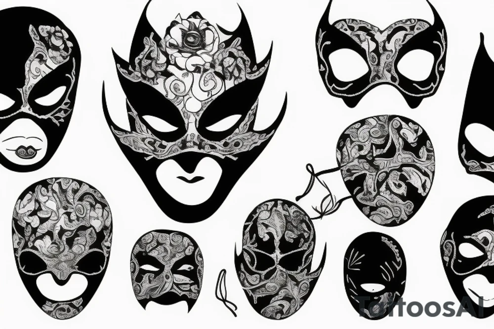 robber mask tattoo idea