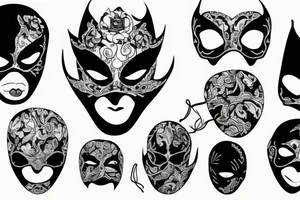 robber mask tattoo idea