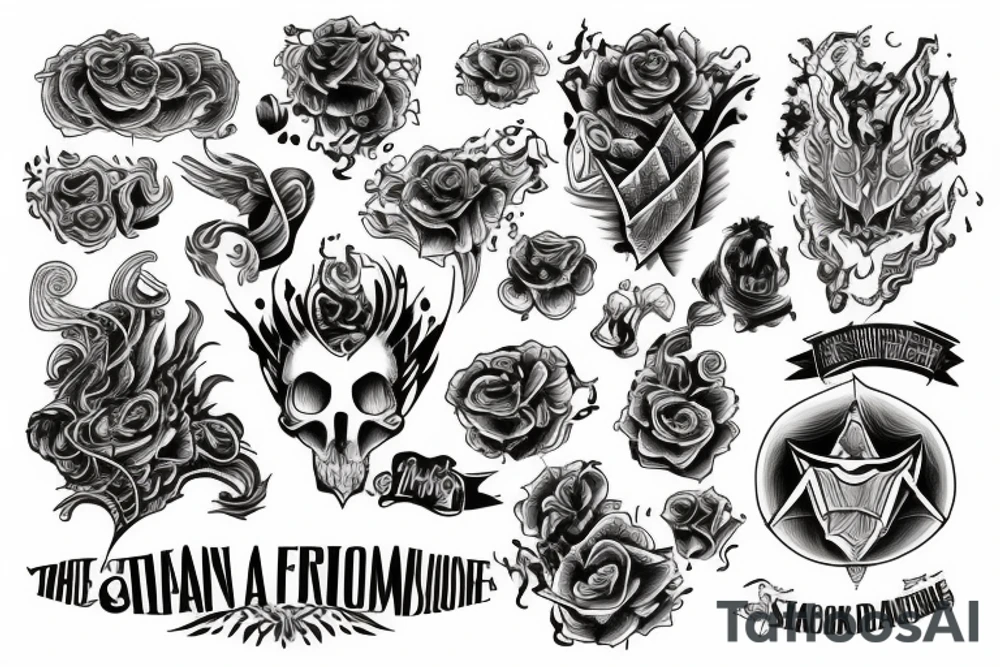 City in fire tattoo idea