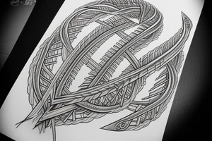 dna double-helix down spine tattoo idea