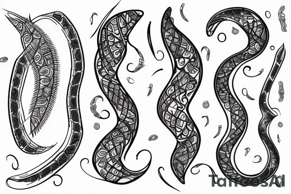 long single strand of dna tattoo idea