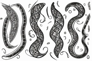 long single strand of dna tattoo idea