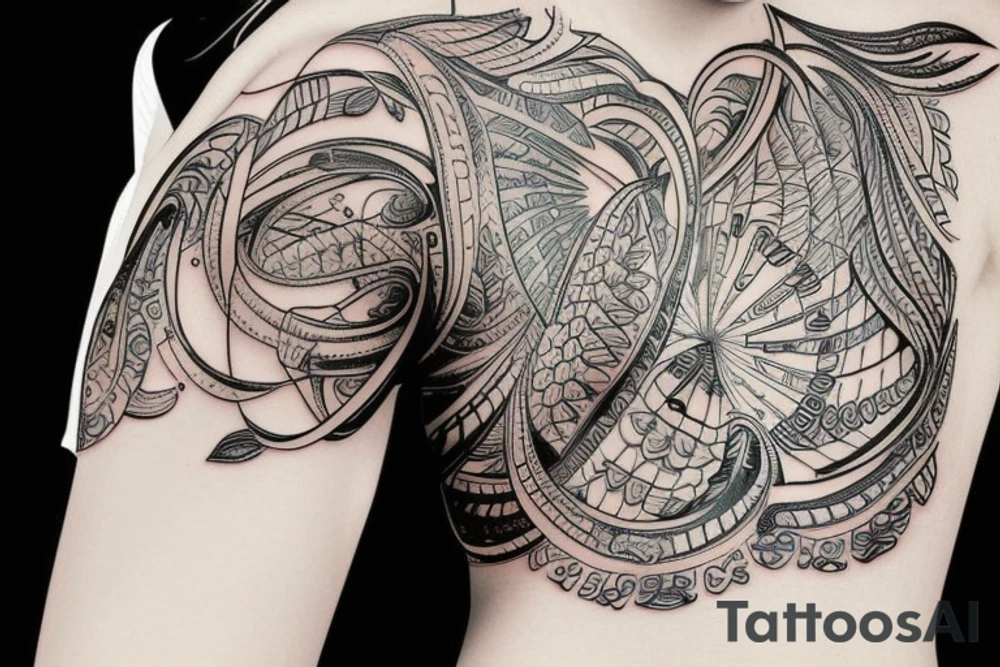 long single strand of dna tattoo idea