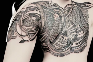 long single strand of dna tattoo idea