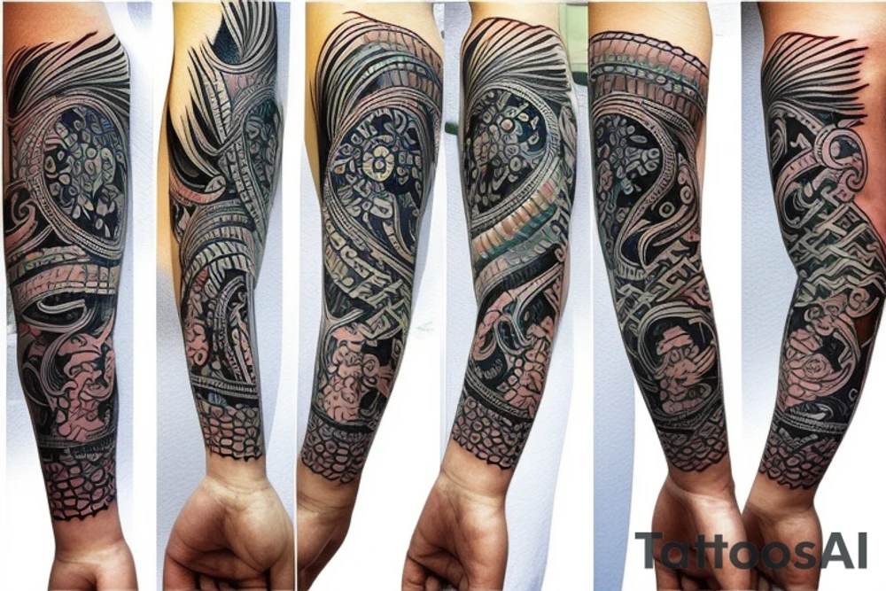 long single strand of dna tattoo idea