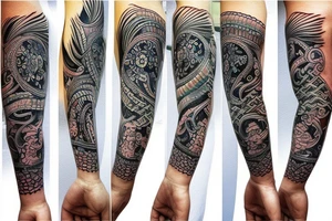 long single strand of dna tattoo idea