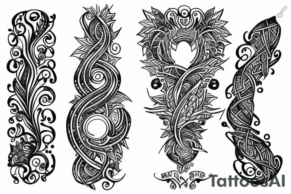 long single strand of dna tattoo idea