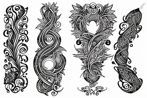 long single strand of dna tattoo idea