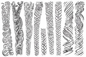 long single double-helix of dna tattoo idea