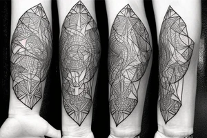 horse, geometric, small detailed tattoo idea