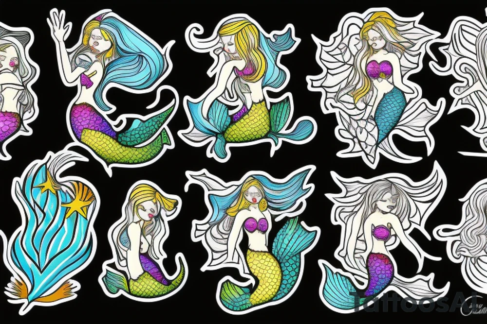 mermaid tattoo idea