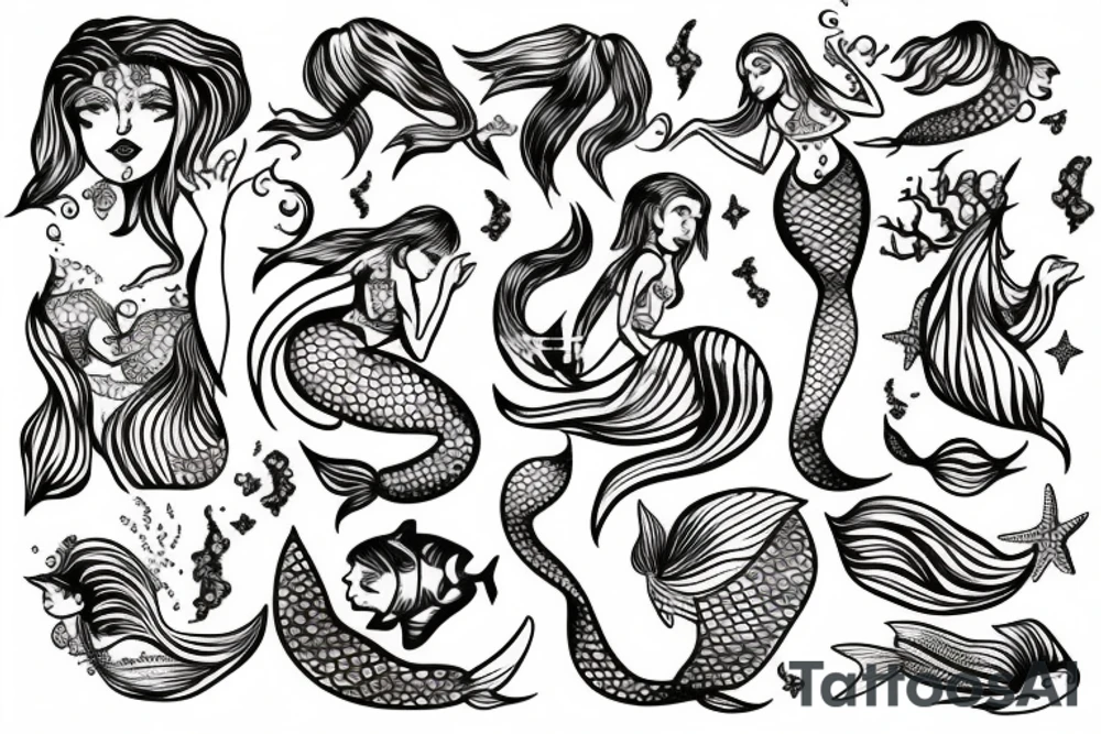 mermaid tattoo idea