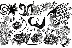 the date 10.02.1957 with the aquarius sign around it tattoo idea