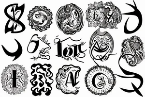 10.02.1957 with the aquarius sign around it tattoo idea