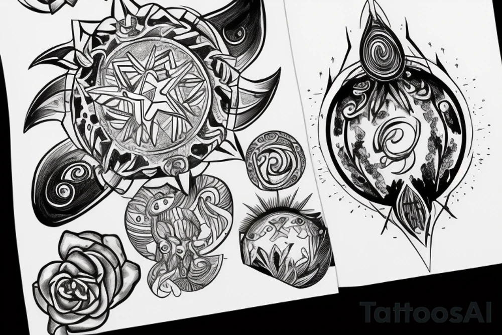 the aquarius star sign tattoo idea